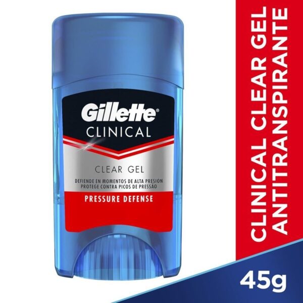 Desodorante Antitranspirante Stick Gillette Clinical Clear Pressure Defense Masculino 45g