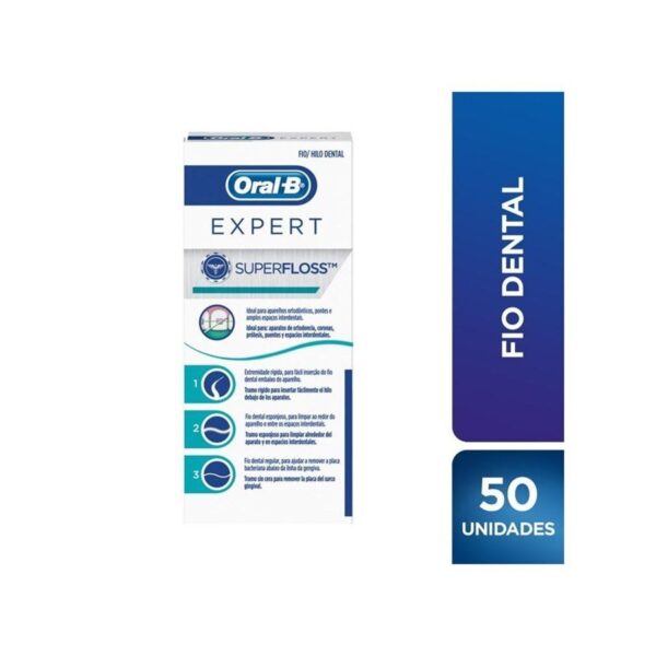 Fio Dental Oral B Expert Super Floss - 50 Unidades