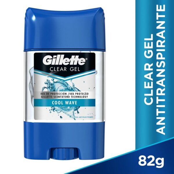 Desodorante Antitranspirante Stick Gillette Clear Cool Wave Masculino 82g