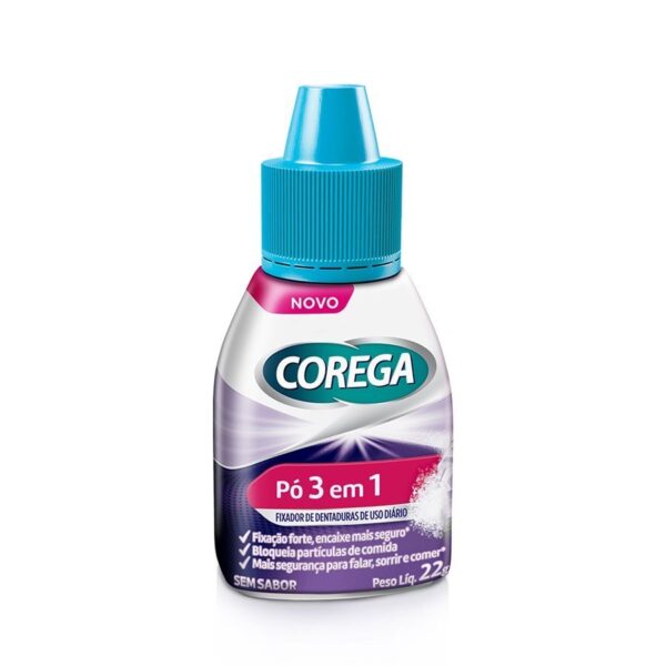 Corega Em Pó 3 Em 1 Sem Sabor 22g