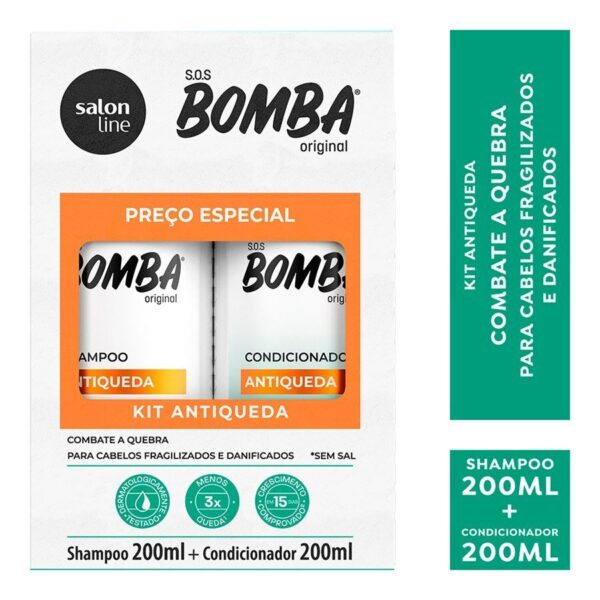 Kit Salon Line Sos Bomba Antiqueda Shampoo + Condicionador 200ml