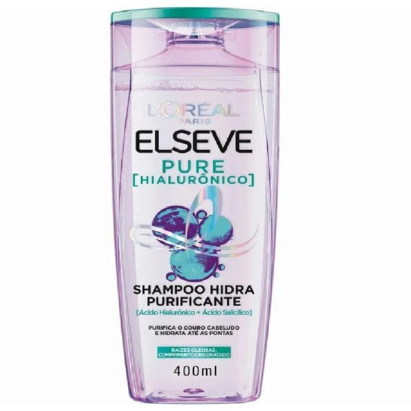 Shampoo Hidra Purificante L'Oréal Paris Elseve Pure Hialurônico 400ml