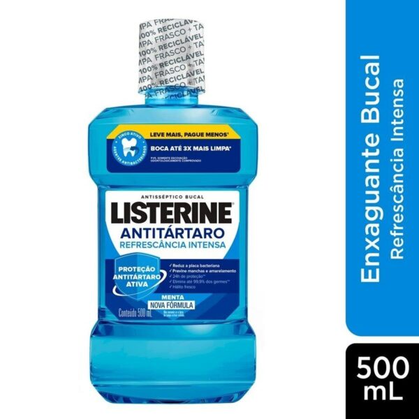 Enxaguante Antisséptico Bucal Listerine Antitártaro Menta 500ml