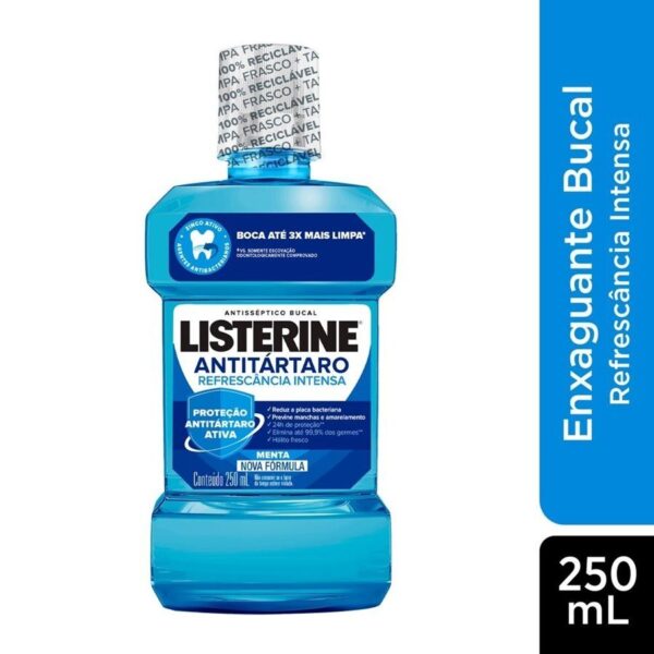 Enxaguante Antisséptico Bucal Listerine Antitártaro Intensa Menta 250ml