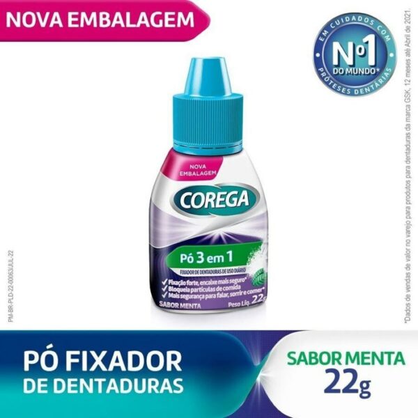 Pó Fixador Corega Menta 22g