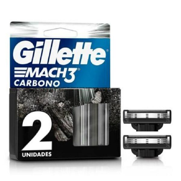 Carga Gillette Mach 3 Carbono - 2 Unidades