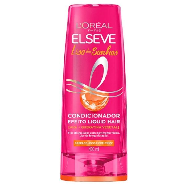 Condicionador Efeito Liquid Hair L'Oréal Paris Elseve Liso Dos Sonhos 400ml