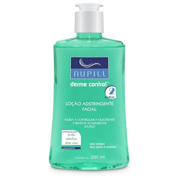 Loção Adstringente Facial Derma Control Nupill Aloe Vera 200ml
