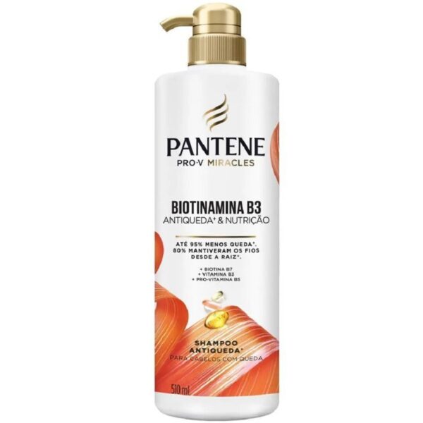 Shampoo Pantene Pro-V Miracles Antiqueda E Nutrição Biotinamina B3 510ml