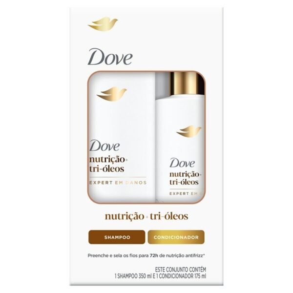 Shampoo + Condicionador Dove Nutrição + Tri-Óleos 350ml+175ml