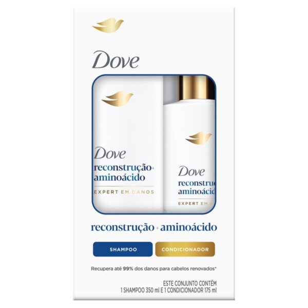 Shampoo + Condicionador Dove Reconstrução + Aminoácido 350ml+175ml