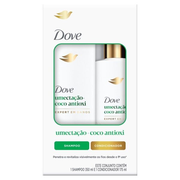 Shampoo + Condicionador Dove Umectação + Coco Antioxi 350ml+175ml