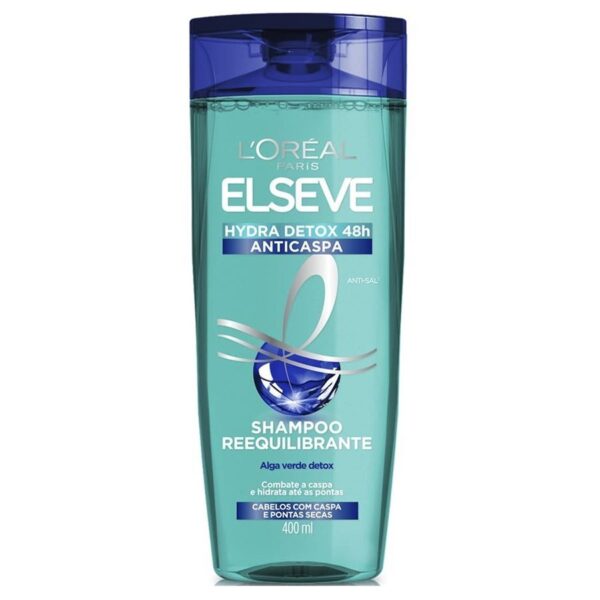 Shampoo L'Oréal Paris Elseve Hydra Detox 48h Anti-Caspa 400ml