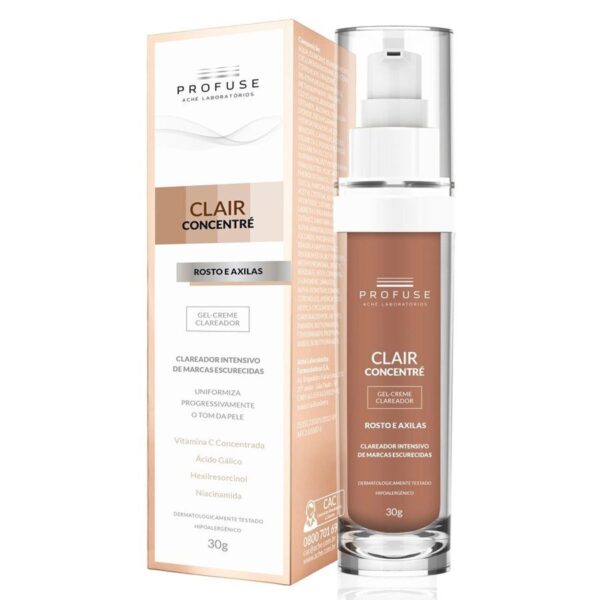 Gel Creme Clareador Clair Concentré Rosto E Axilas Profuse 30g