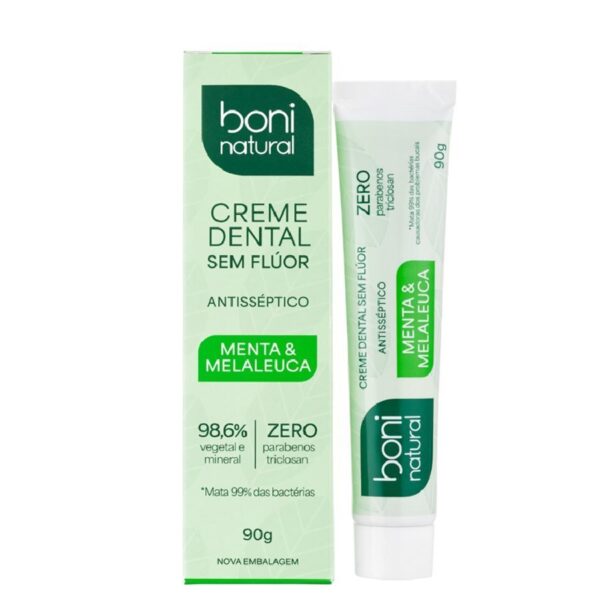 Creme Dental Boni Natural Menta E Melaleuca 90g