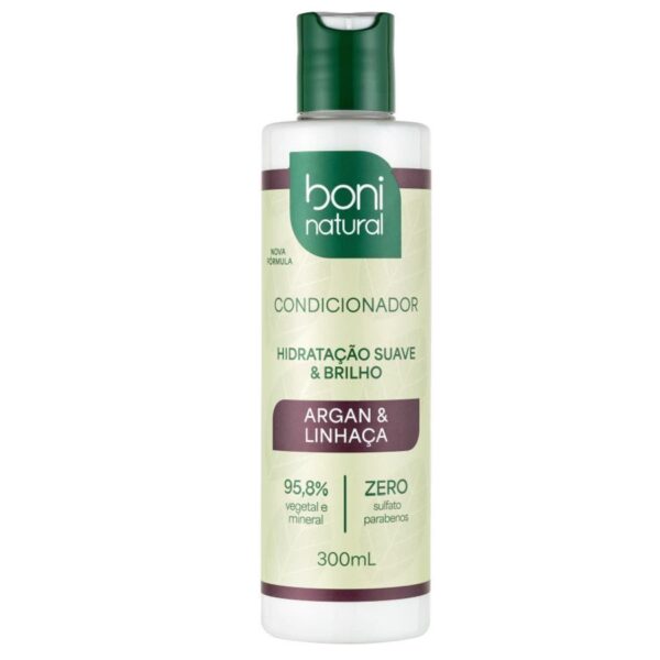 Condicionador Boni Natural Vegano Argan E Linhaça 300ml